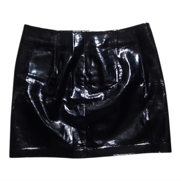 RAG&BONE | Heidi Patent Leather Mini Skirt in Black ~ Size US 12 - Picture 3 of 6